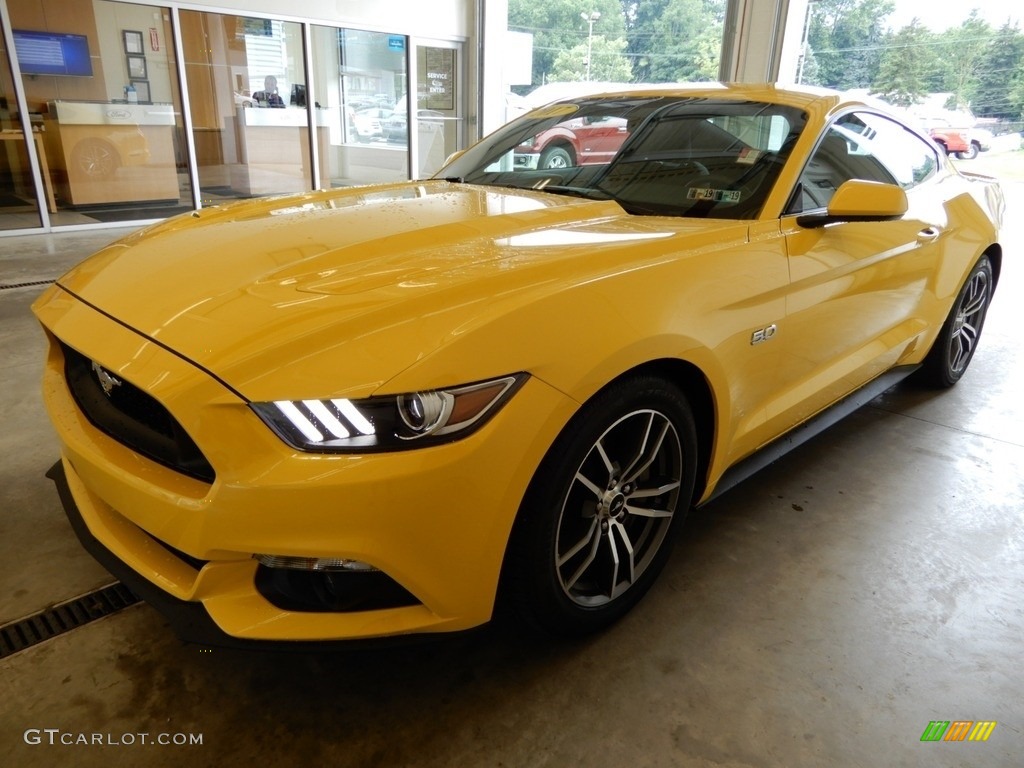2017 Mustang GT Coupe - Triple Yellow / Ebony photo #4