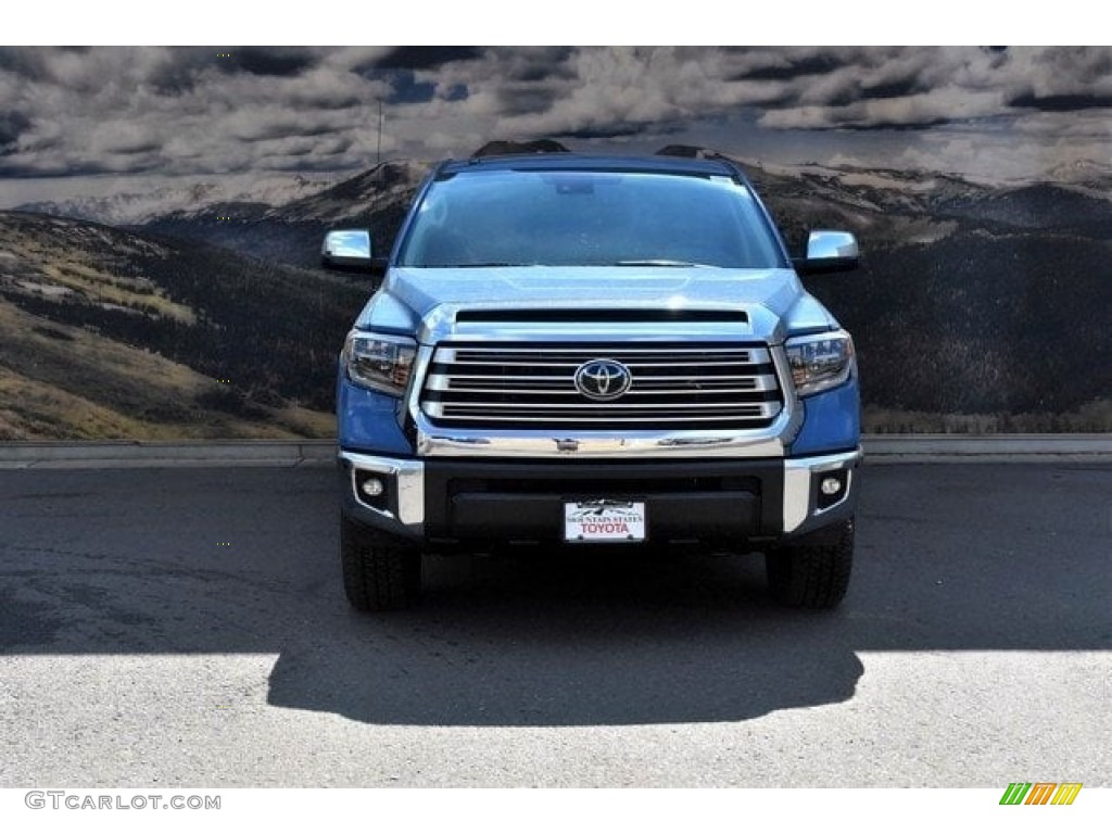 2018 Tundra Limited CrewMax 4x4 - Cavalry Blue / Black photo #2