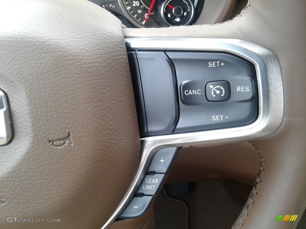 2019 1500 Laramie Crew Cab 4x4 - Black Forest Green Pearl / Mountain Brown/Light Frost Beige photo #21