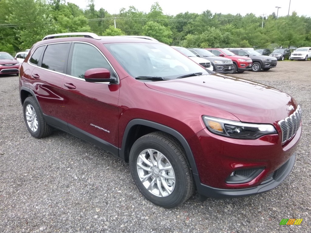 Velvet Red Pearl 2019 Jeep Cherokee Latitude 4x4 Exterior Photo #127857494