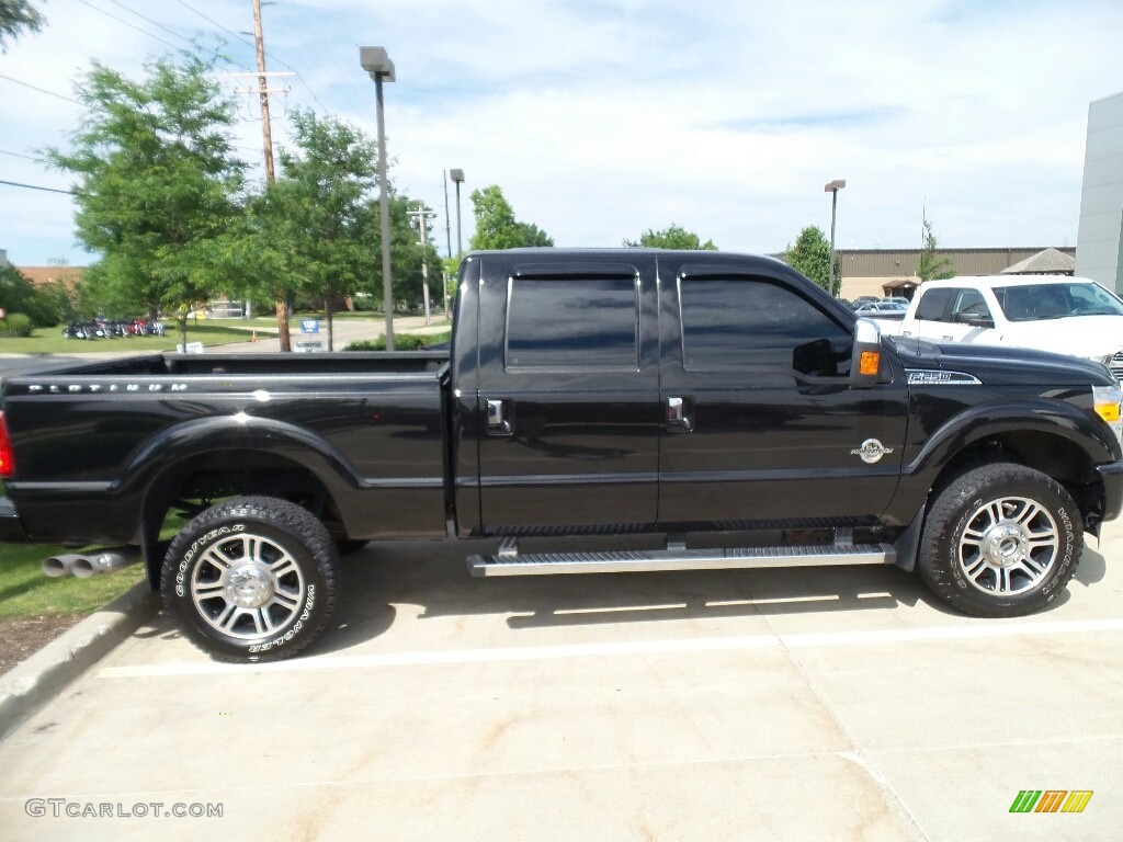 2014 F250 Super Duty Lariat Crew Cab 4x4 - Tuxedo Black Metallic / Platinum Pecan Leather photo #5