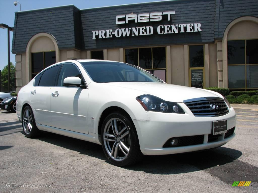 2006 M 35 Sport Sedan - Ivory Pearl / Stone photo #1