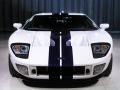 2006 Ford GT, Centennial White/Sonic Blue  / Ebony Black Leather, Front 2006 Ford GT Standard GT Model Parts