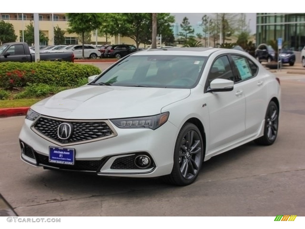 2019 TLX V6 SH-AWD A-Spec Sedan - Platinum White Pearl / Red photo #3