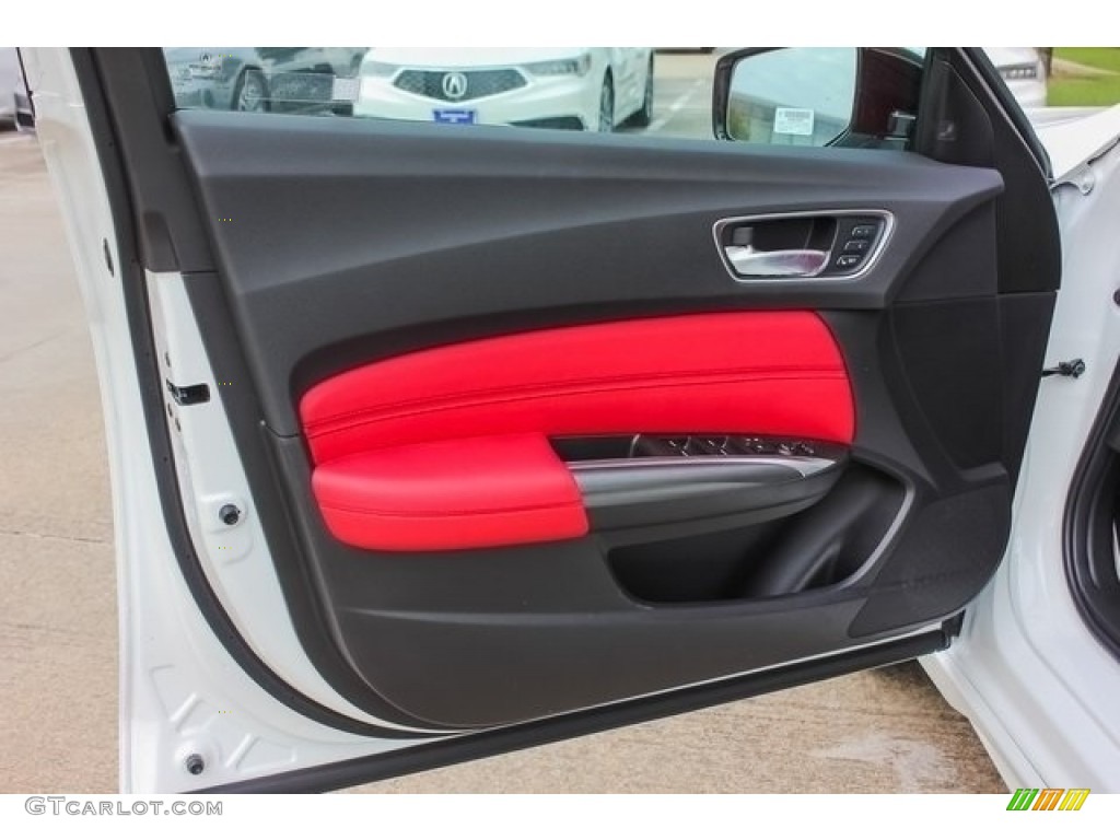 2019 Acura TLX V6 A-Spec Sedan Red Door Panel Photo #127866120