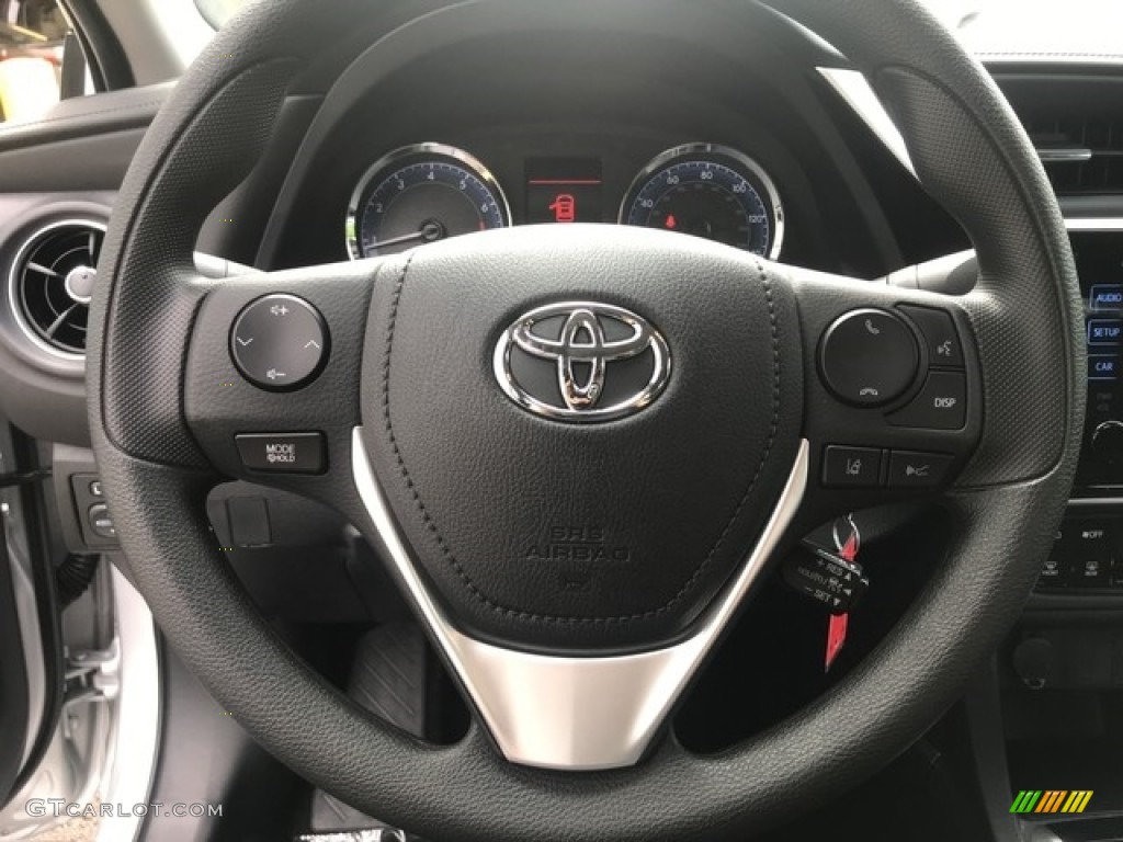 2019 Toyota Corolla LE Black Steering Wheel Photo #127868544