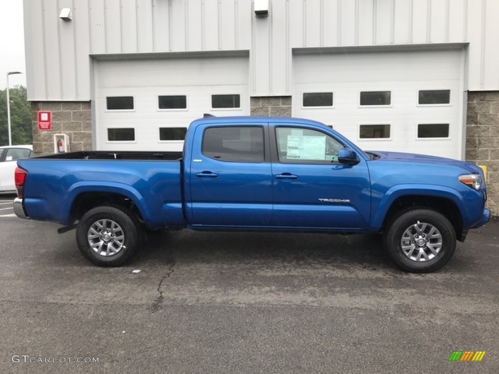 2018 Tacoma SR5 Double Cab - Blazing Blue Pearl / Cement Gray photo #2