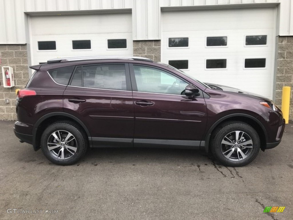 Black Current Metallic 2018 Toyota RAV4 XLE AWD Exterior Photo #127868769
