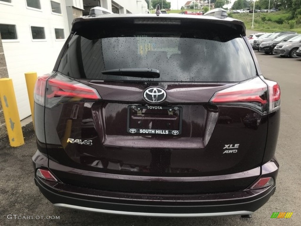 2018 RAV4 XLE AWD - Black Current Metallic / Black photo #3