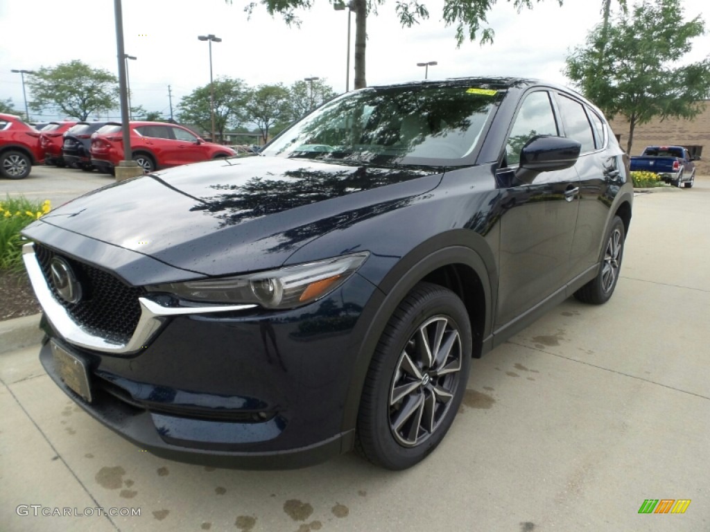 2018 CX-5 Grand Touring AWD - Deep Crystal Blue Mica / Parchment photo #1
