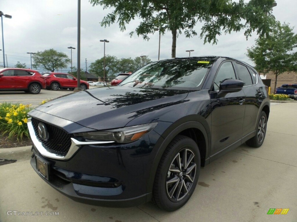 2018 CX-5 Grand Touring AWD - Deep Crystal Blue Mica / Black photo #1