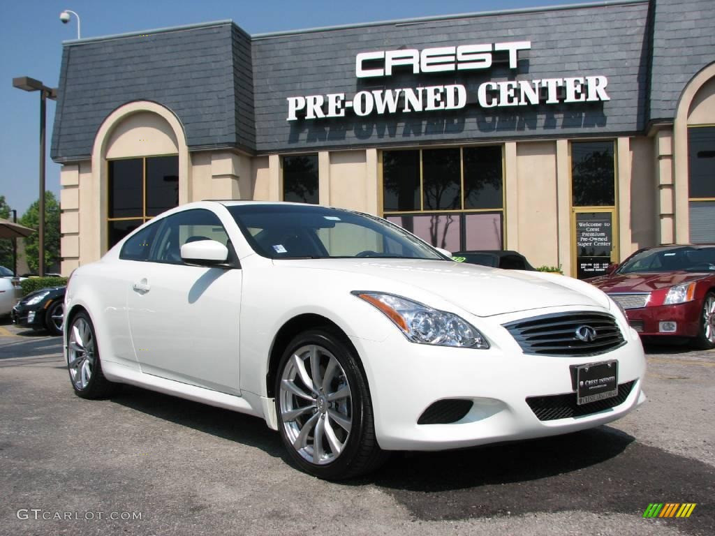 2008 G 37 S Sport Coupe - Ivory Pearl White / Graphite photo #1