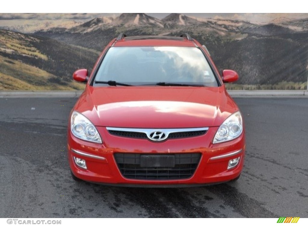 2010 Elantra Touring SE - Chilipepper Red / Black photo #2