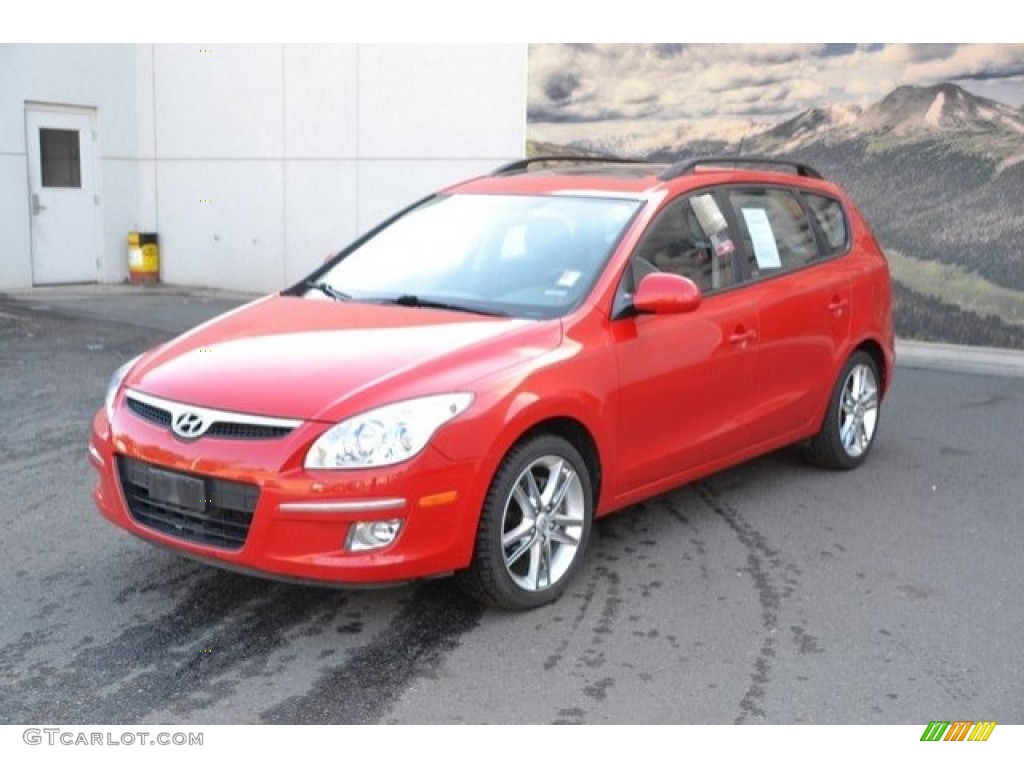 2010 Elantra Touring SE - Chilipepper Red / Black photo #3