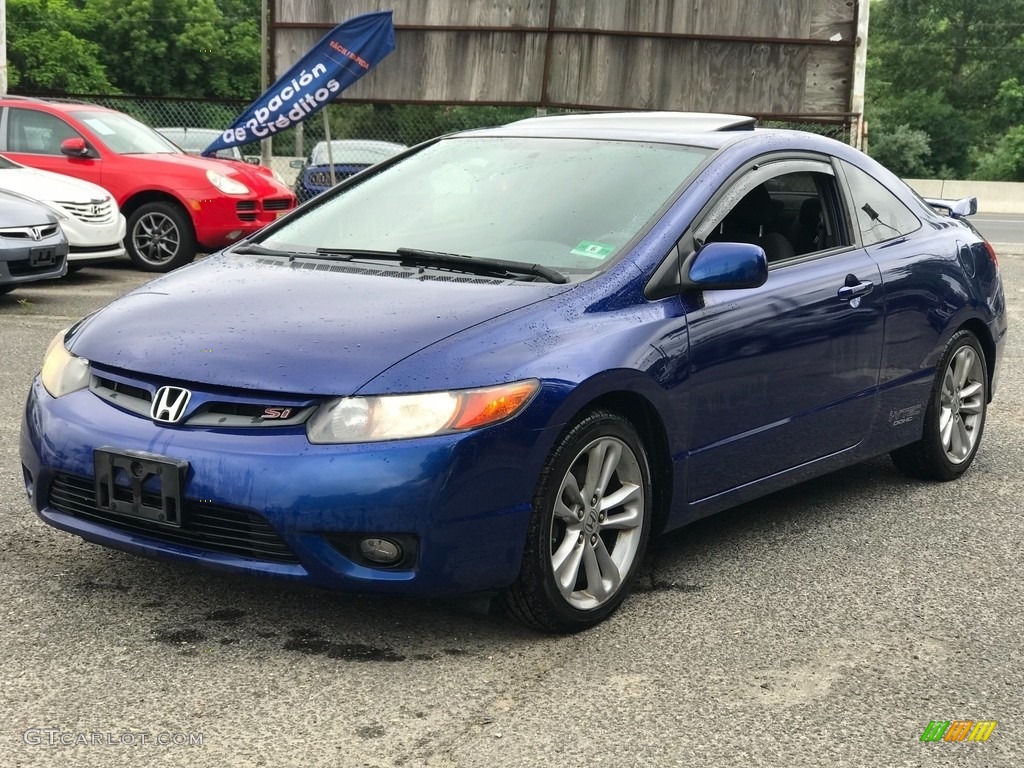 2008 Civic Si Coupe - Fiji Blue Pearl / Black photo #2