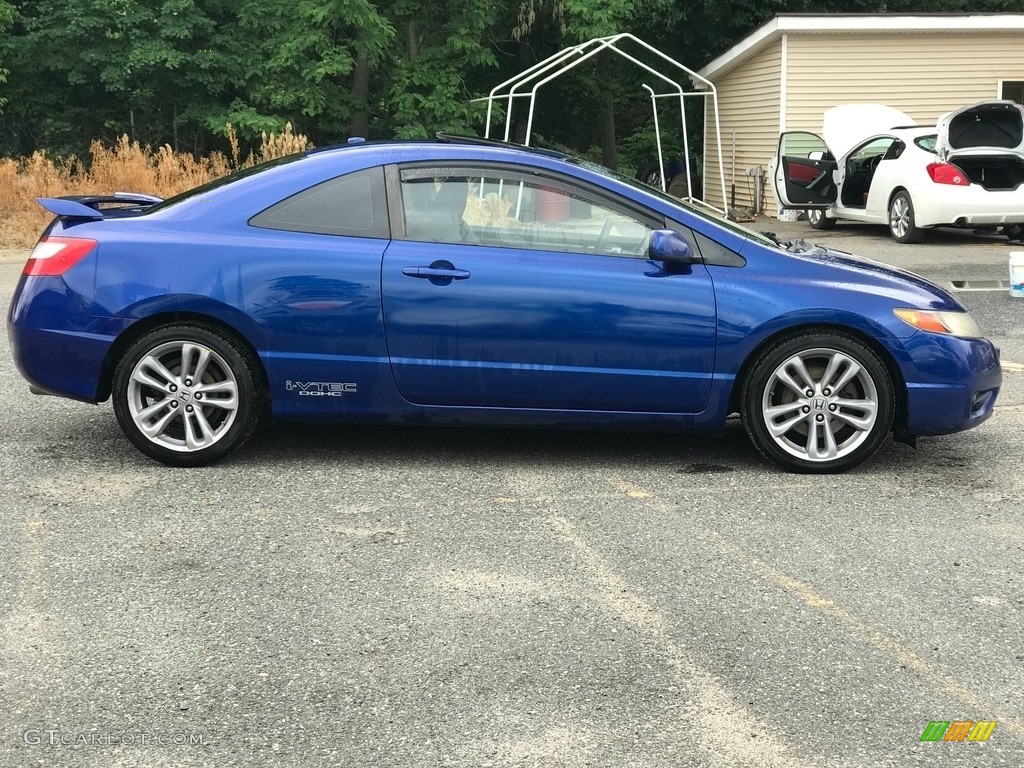 2008 Civic Si Coupe - Fiji Blue Pearl / Black photo #9
