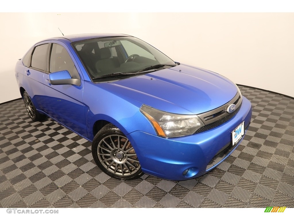 2011 Focus SES Sedan - Blue Flame Metallic / Charcoal Black photo #3