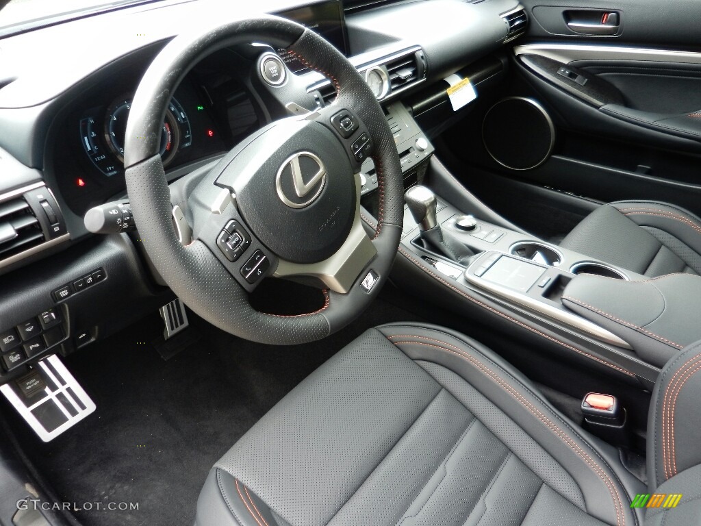 Black Interior 2018 Lexus RC 350 F Sport AWD Photo #127879038