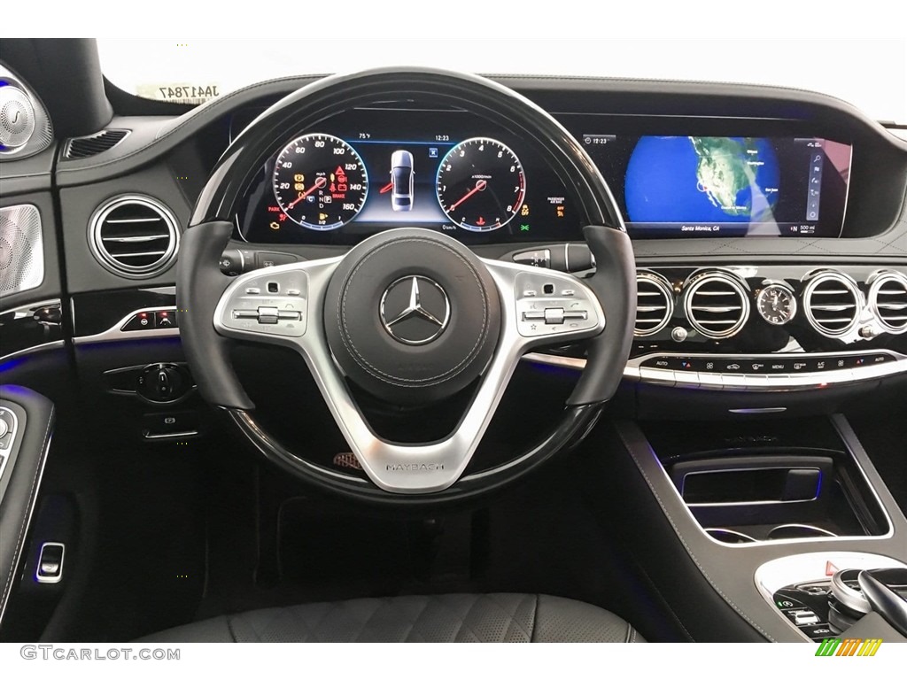 2018 Mercedes-Benz S Maybach S 650 Black Steering Wheel Photo #127879185
