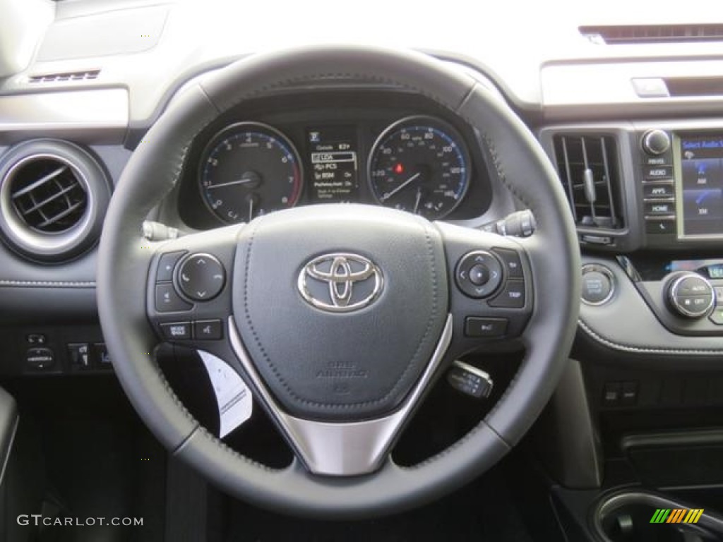2018 Toyota RAV4 XLE Black Steering Wheel Photo #127879221