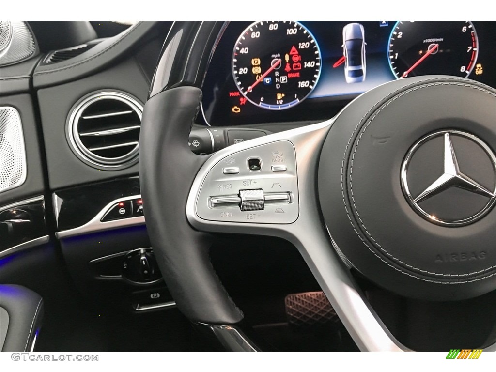 2018 Mercedes-Benz S Maybach S 650 Black Steering Wheel Photo #127879509