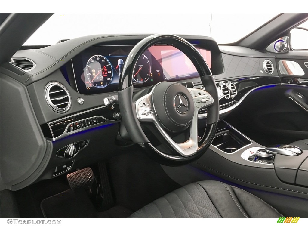 2018 Mercedes-Benz S Maybach S 650 Black Steering Wheel Photo #127879560