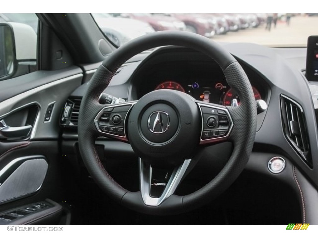 2019 Acura RDX A-Spec Ebony Steering Wheel Photo #127884060