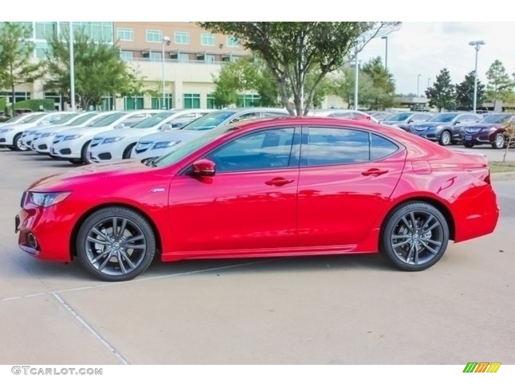San Marino Red 2019 Acura TLX V6 A-Spec Sedan Exterior Photo #127884270