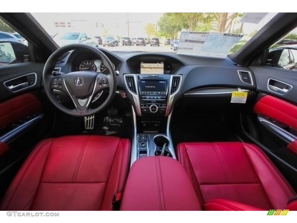 Red Interior 2019 Acura TLX V6 A-Spec Sedan Photo #127884330