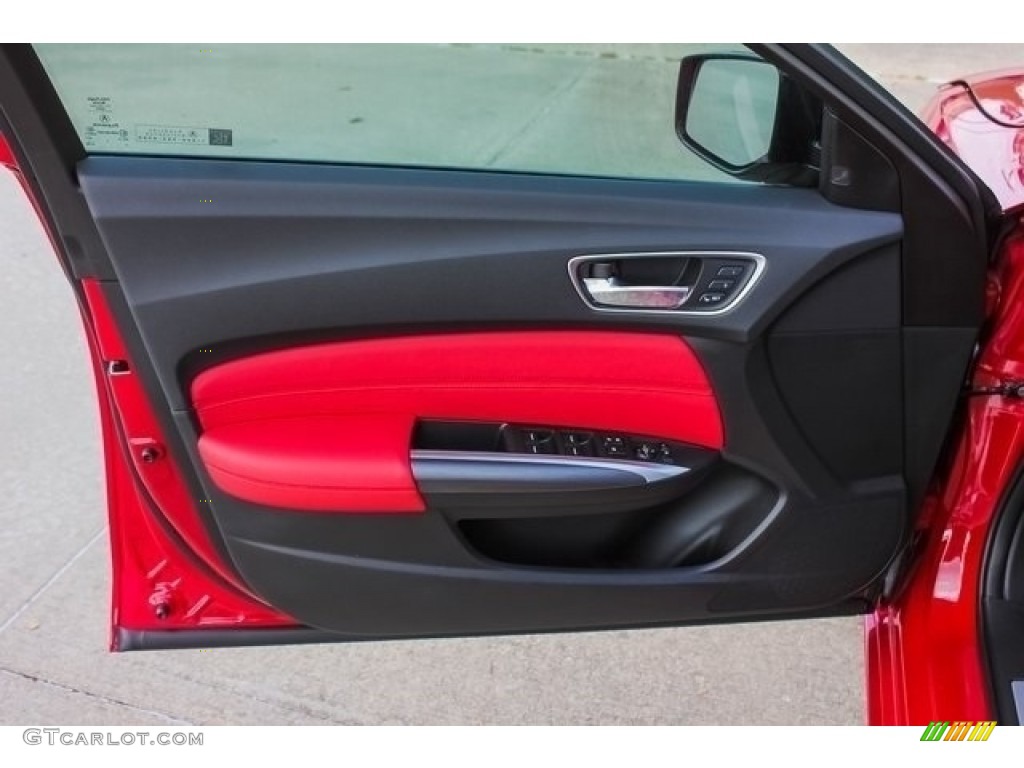 2019 Acura TLX V6 A-Spec Sedan Red Door Panel Photo #127884366