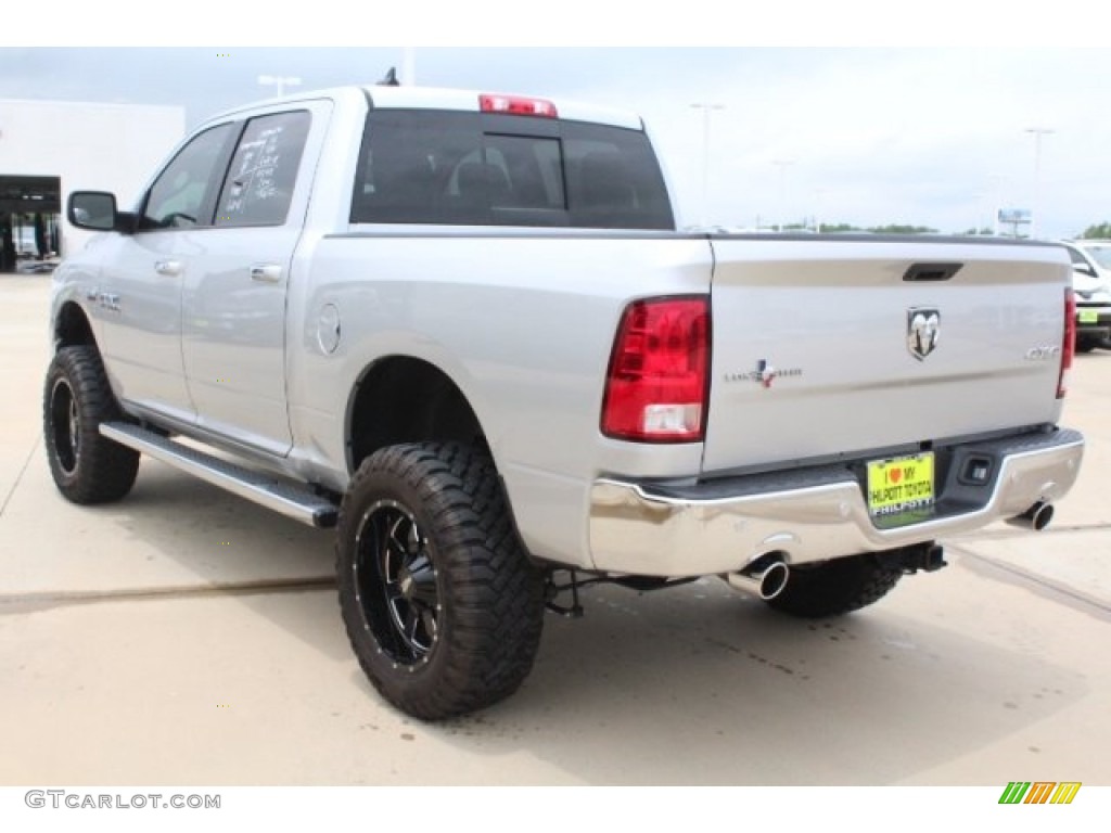 2017 1500 Big Horn Crew Cab 4x4 - Bright Silver Metallic / Black/Diesel Gray photo #6