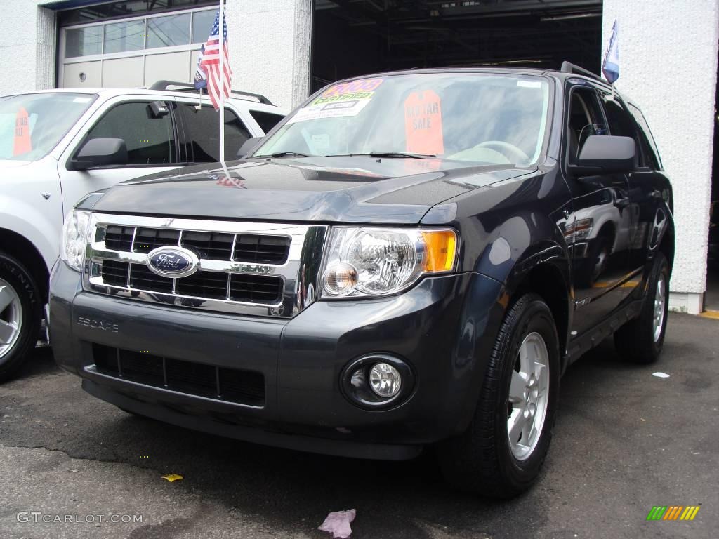 2008 Escape XLT V6 - Black Pearl Slate Metallic / Camel photo #1