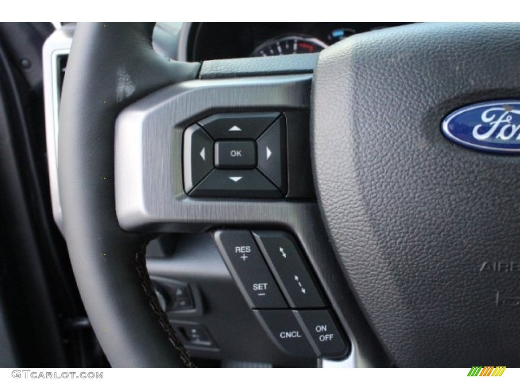 2018 Ford Expedition Platinum Max Ebony Steering Wheel Photo #127896014