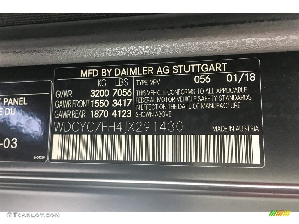 2018 Mercedes-Benz G 65 AMG Color Code Photos