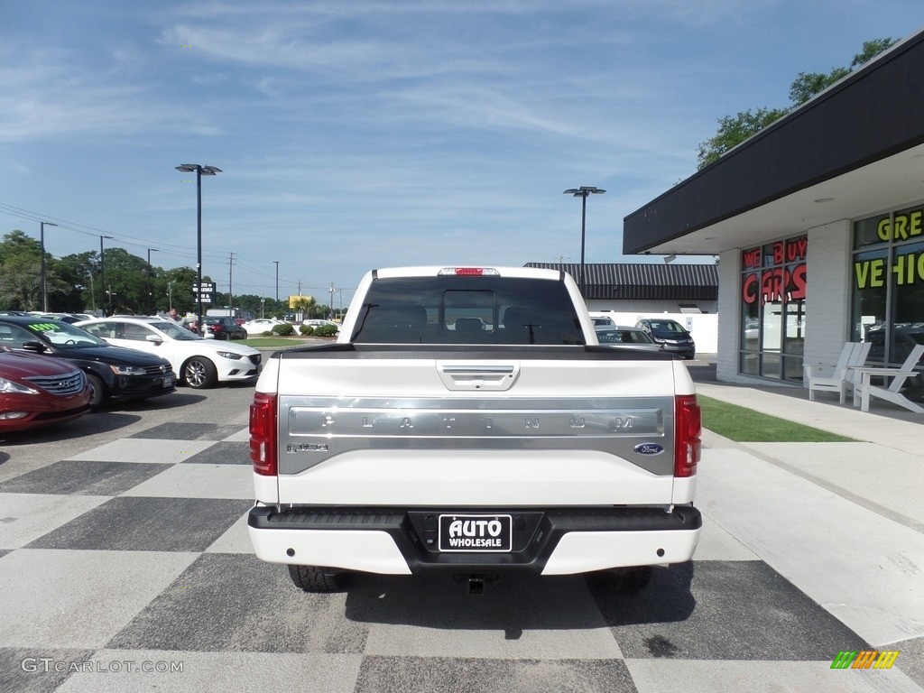 2017 F150 Platinum SuperCrew 4x4 - White Platinum / Limited Brunello photo #4