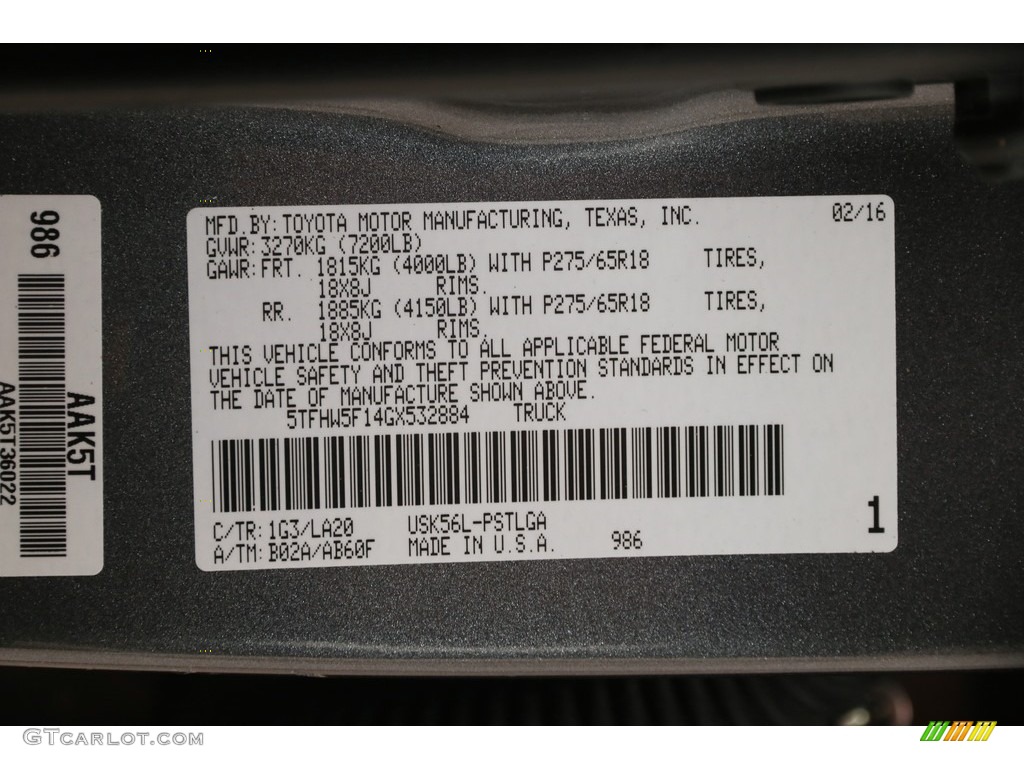 2016 Tundra Limited CrewMax 4x4 - Magnetic Gray Metallic / Black photo #21