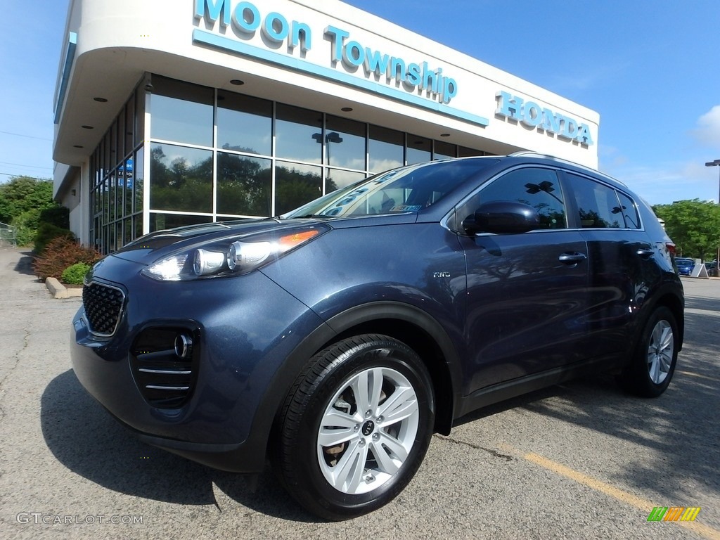 2017 Sportage LX AWD - Pacific Blue / Black photo #1