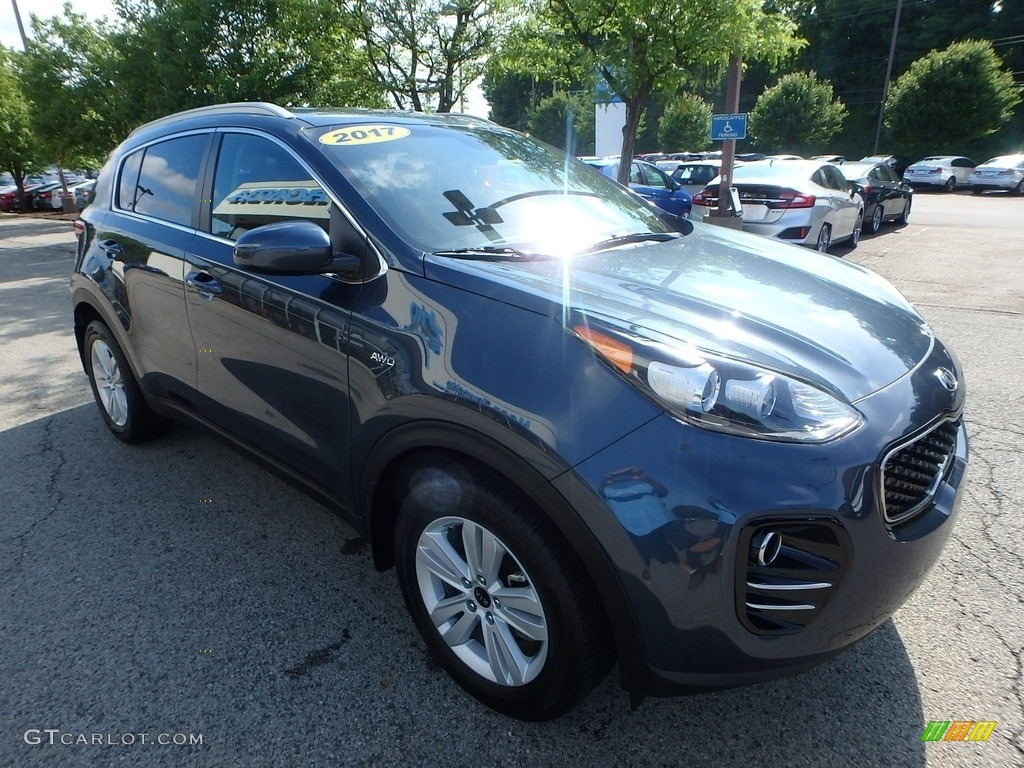 2017 Sportage LX AWD - Pacific Blue / Black photo #8