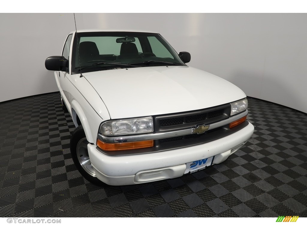 2001 S10 LS Regular Cab - Summit White / Graphite photo #4