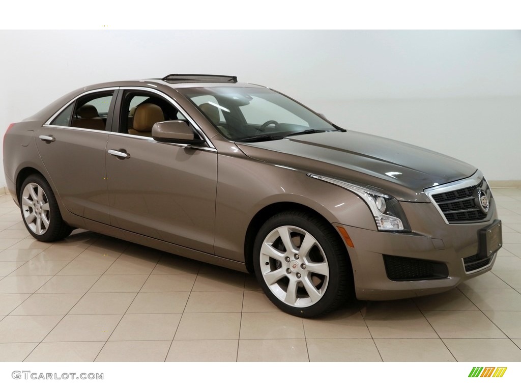 2014 ATS 2.0L Turbo AWD - Mocha Steel Metallic / Caramel/Jet Black photo #1