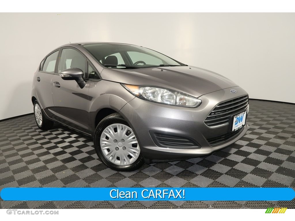 2014 Fiesta SE Hatchback - Storm Gray / Charcoal Black photo #1