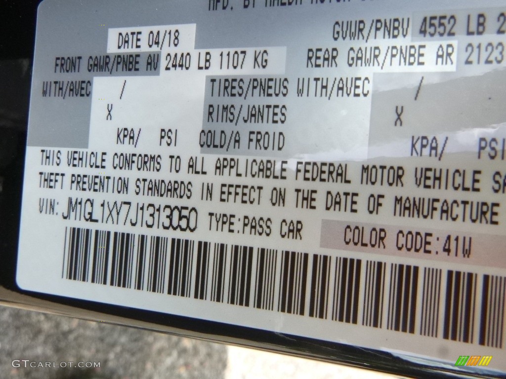 2018 Mazda Mazda6 Signature Color Code Photos