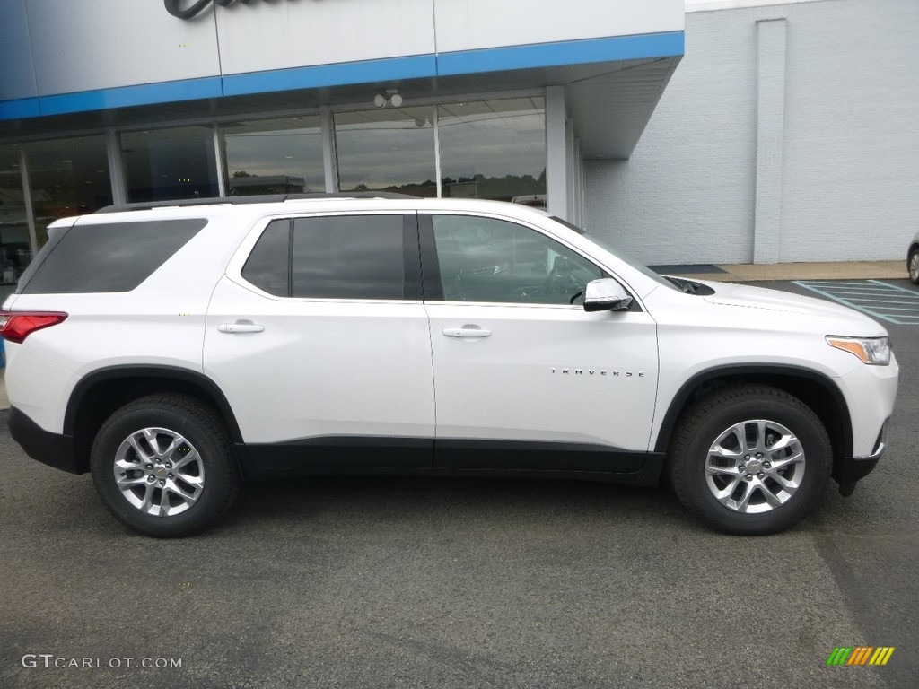 Pearl White 2019 Chevrolet Traverse LT AWD Exterior Photo #127918138