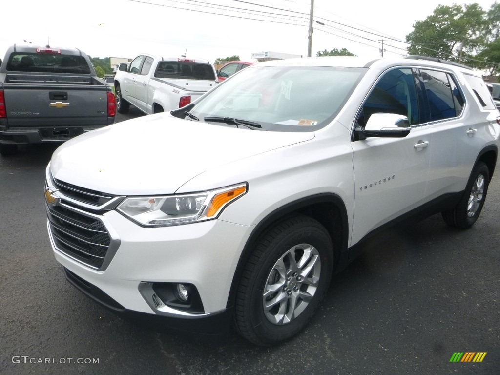 Pearl White 2019 Chevrolet Traverse LT AWD Exterior Photo #127918273