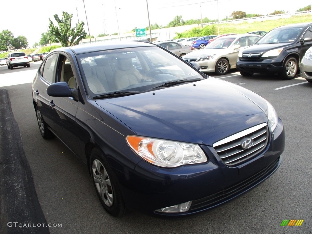 2009 Elantra GLS Sedan - Regatta Blue / Beige photo #7