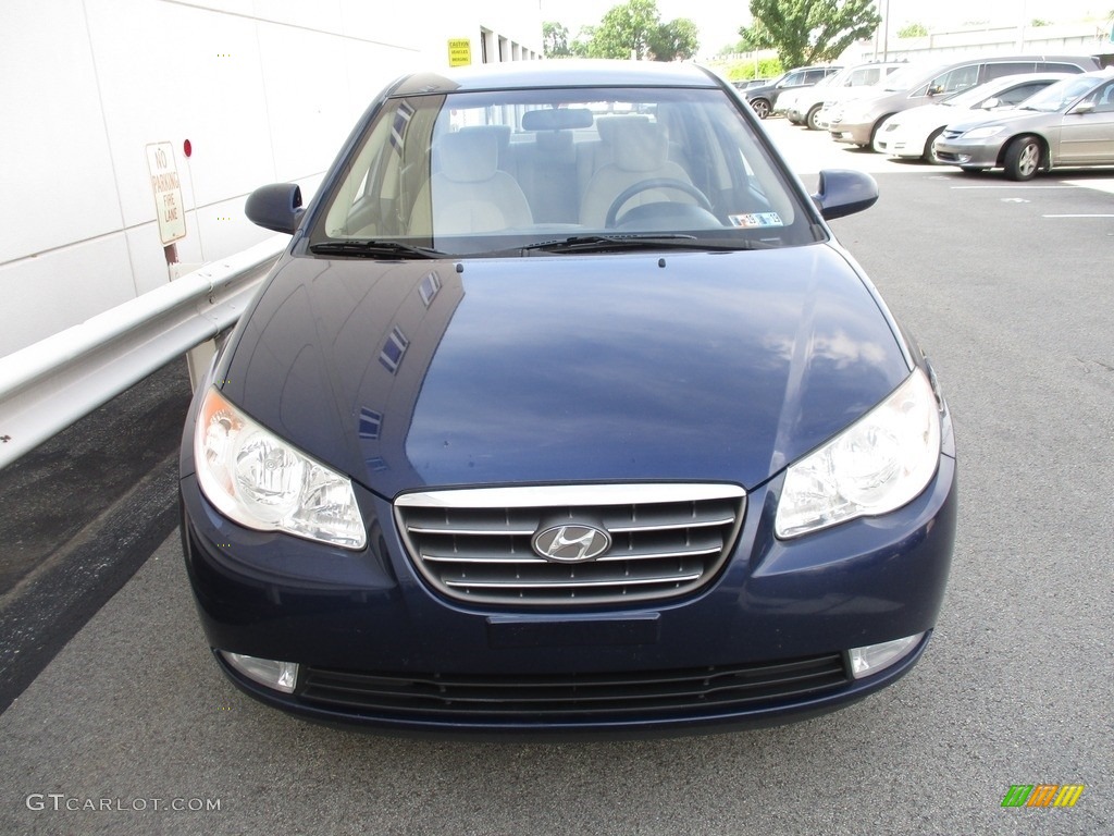 2009 Elantra GLS Sedan - Regatta Blue / Beige photo #8