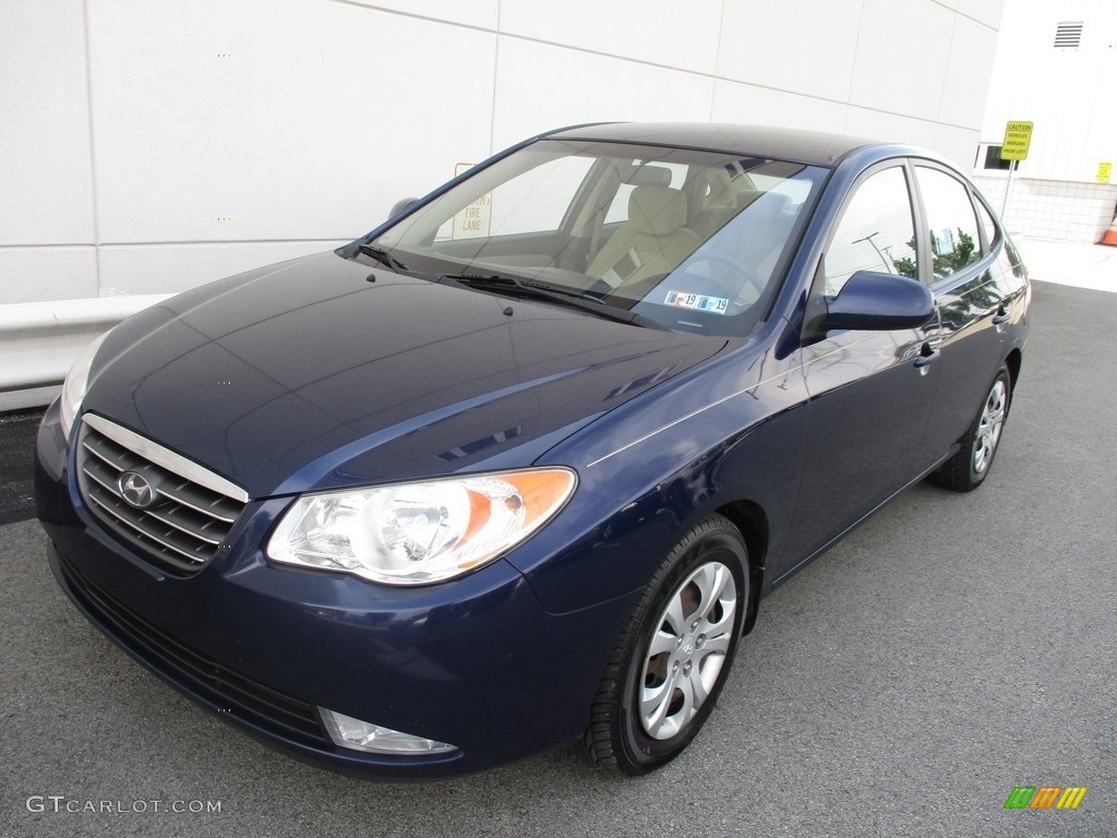2009 Elantra GLS Sedan - Regatta Blue / Beige photo #9