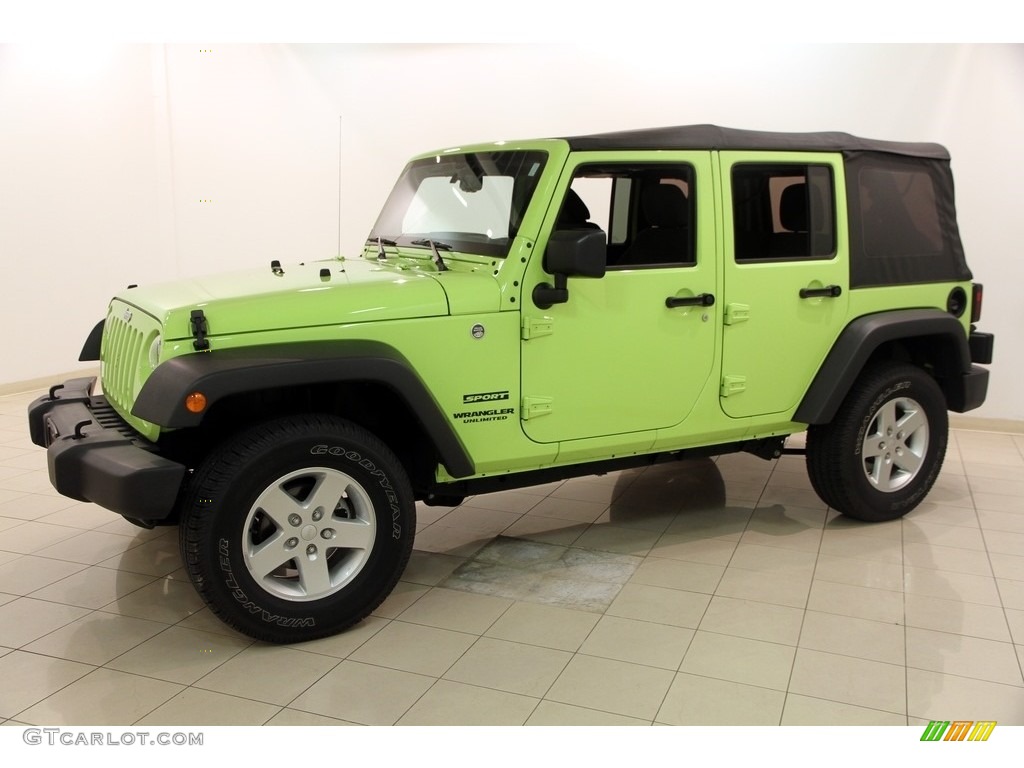 2017 Wrangler Unlimited Sport 4x4 - Hypergreen / Black photo #3