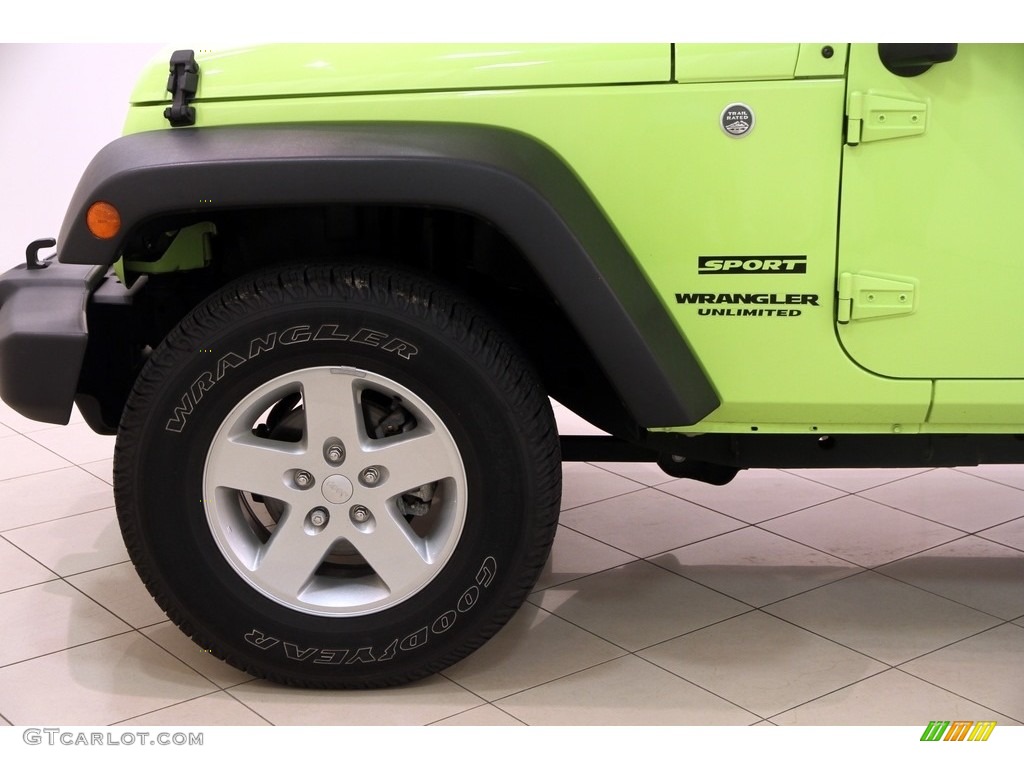 2017 Wrangler Unlimited Sport 4x4 - Hypergreen / Black photo #19