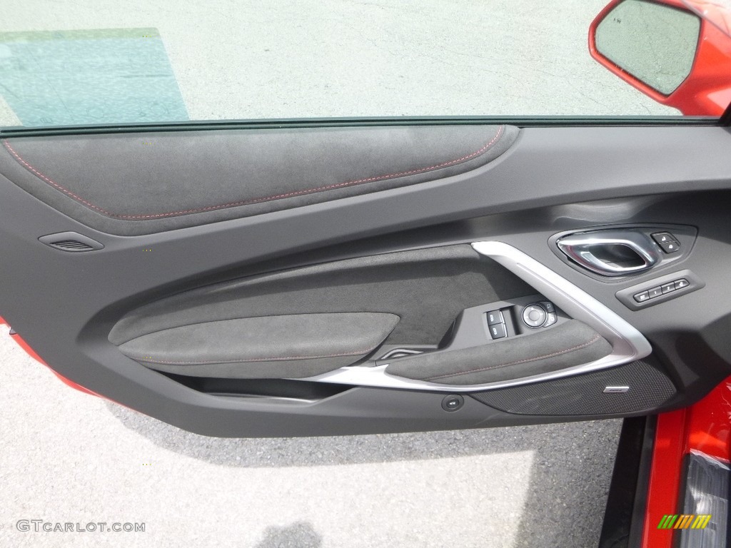 2018 Chevrolet Camaro ZL1 Coupe Jet Black Door Panel Photo #127929451